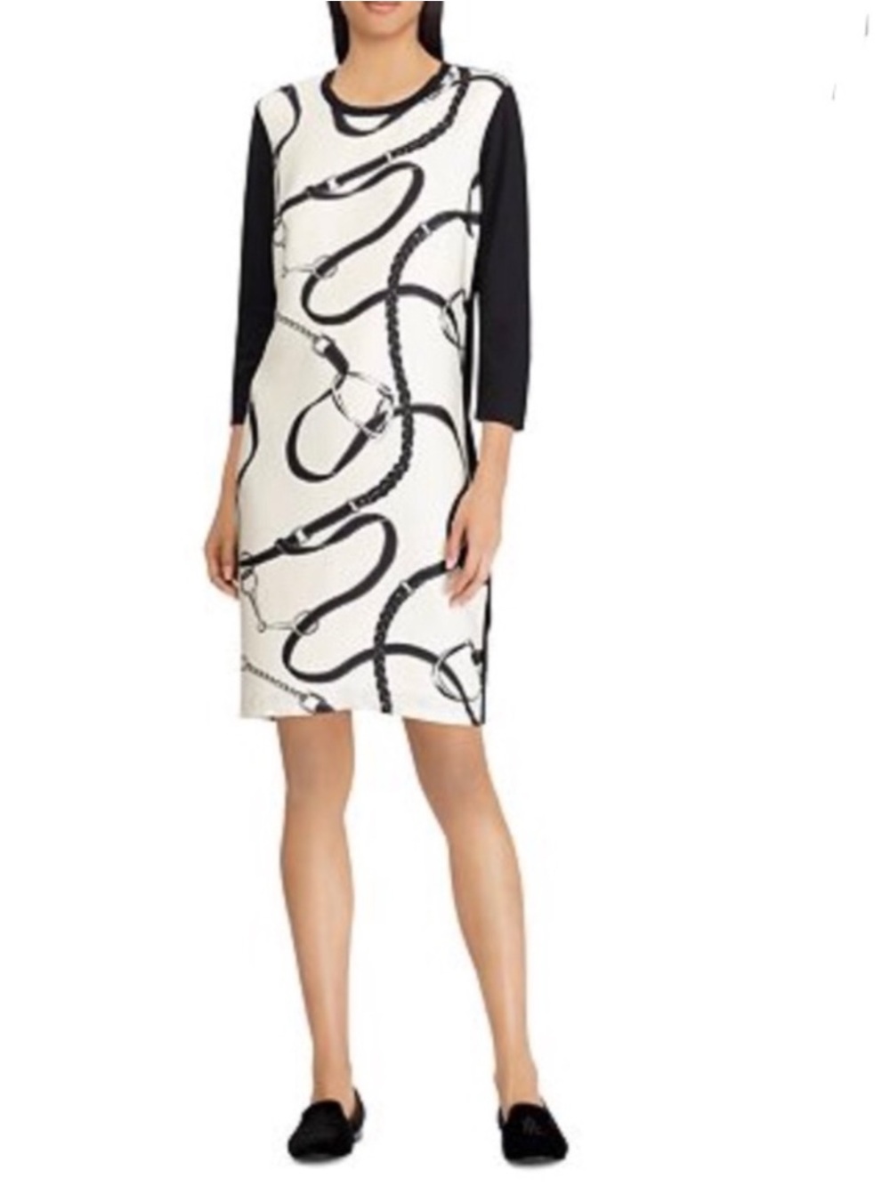 LAUREN RALPH LAUREN Graphic Print Knee-Length Casual Dress